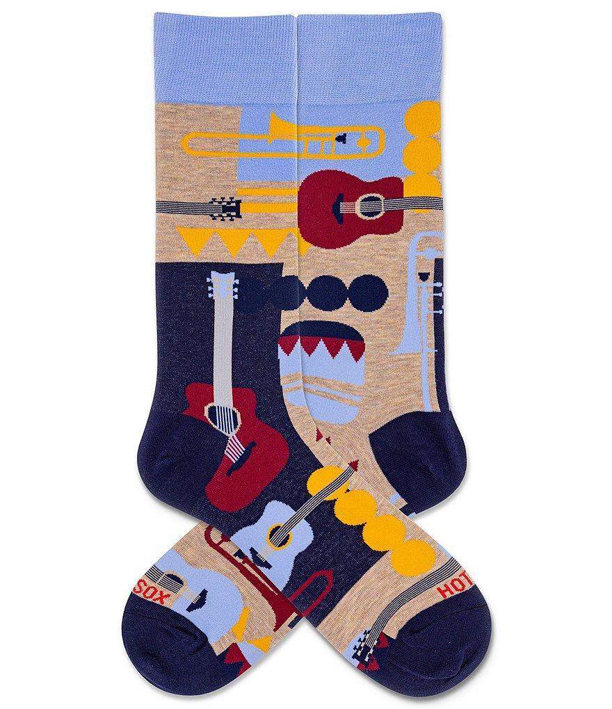 Hot Sox Retro Music Crew Socks Product Image