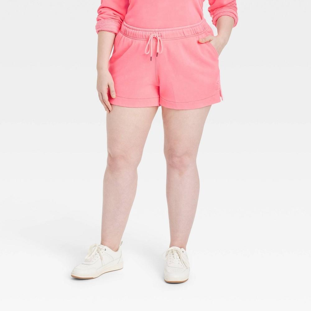 Womens Mid-Rise Fleece Shorts - Universal Thread Bright 2X Product Image