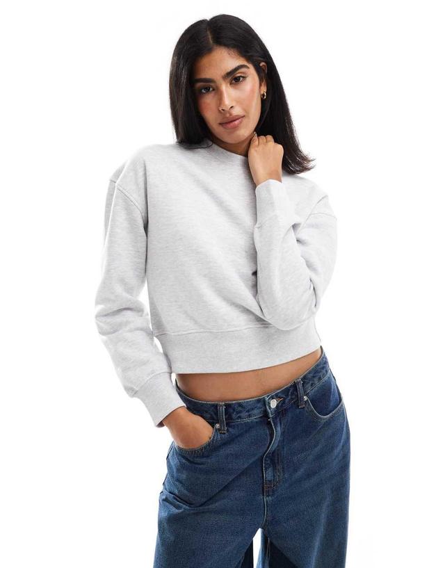 Pull&Bear boxy sweater in light gray Product Image