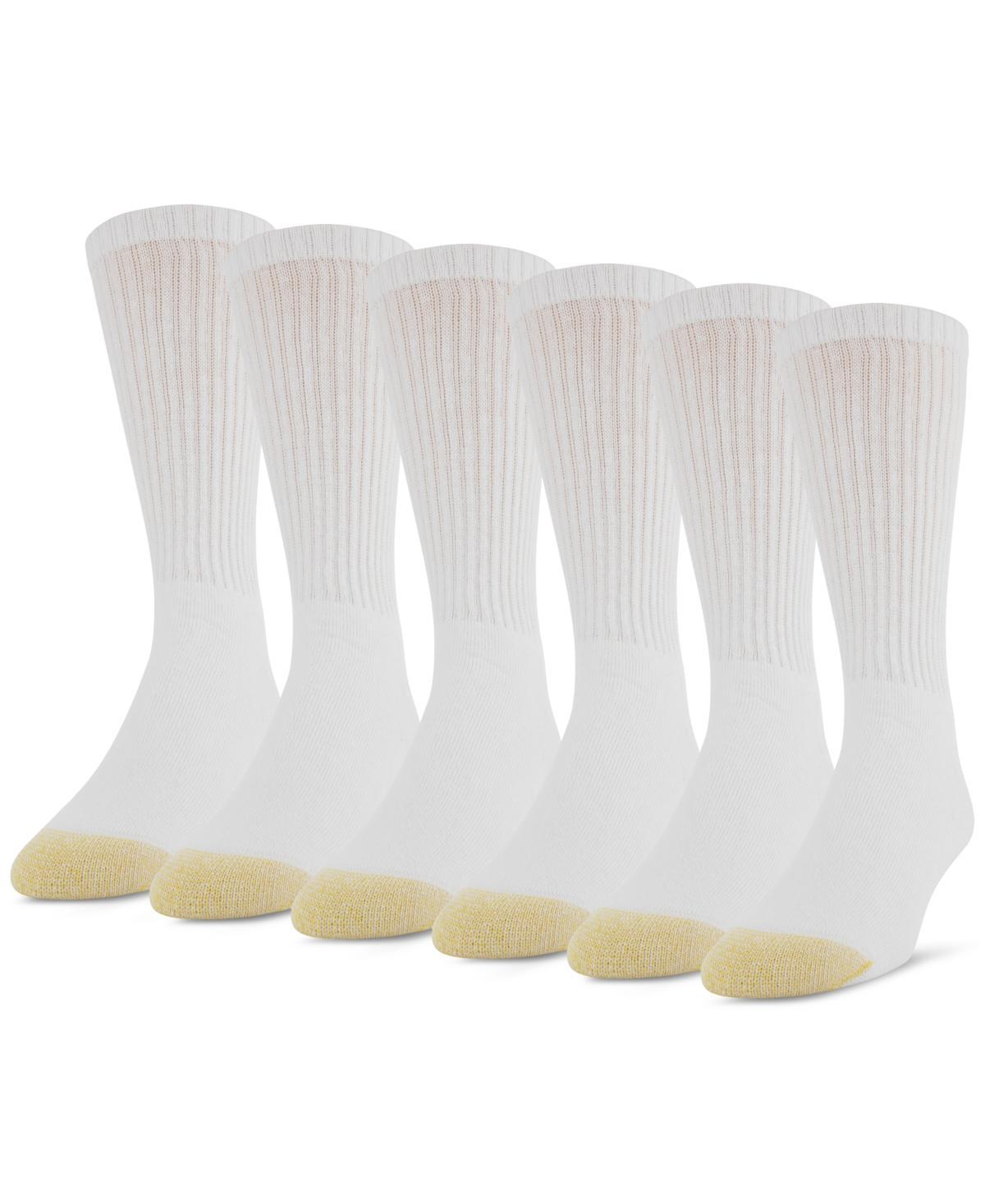 Mens 6-Pack Extended Athletic Crew Socks Product Image