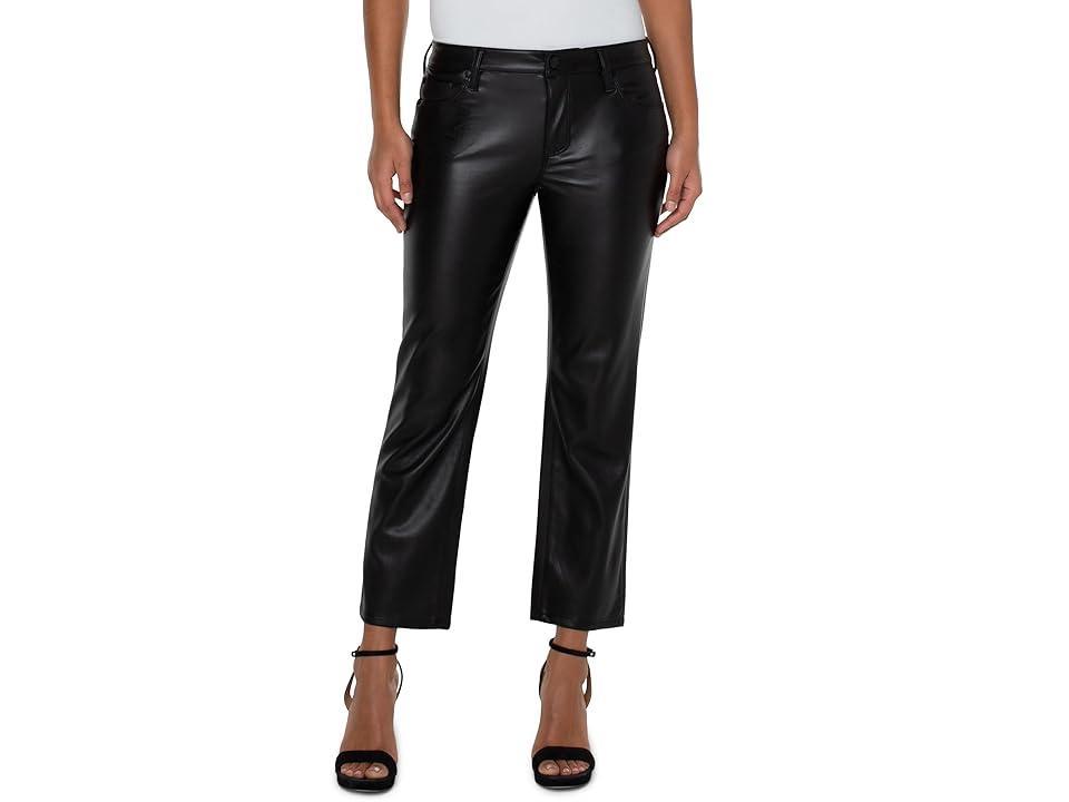 Liverpool Los Angeles Kennedy Ankle Straight Leg Faux Leather Pants Product Image