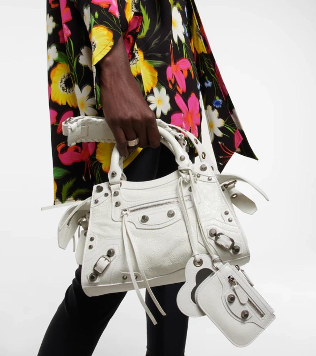 BALENCIAGA Neo Cagole Xs Shoulder Bag In Optic White Product Image