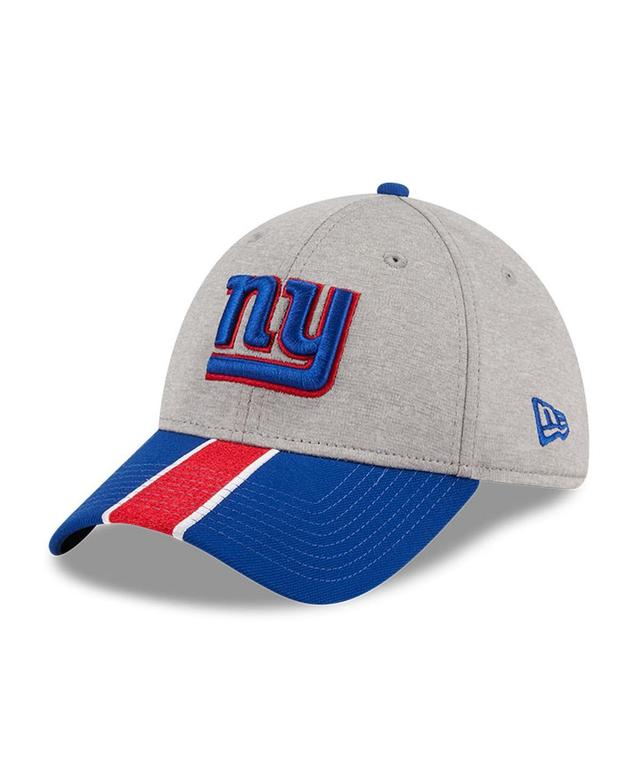 Mens New Era Heather Gray/Royal New York Giants Striped 39THIRTY Flex Hat Product Image