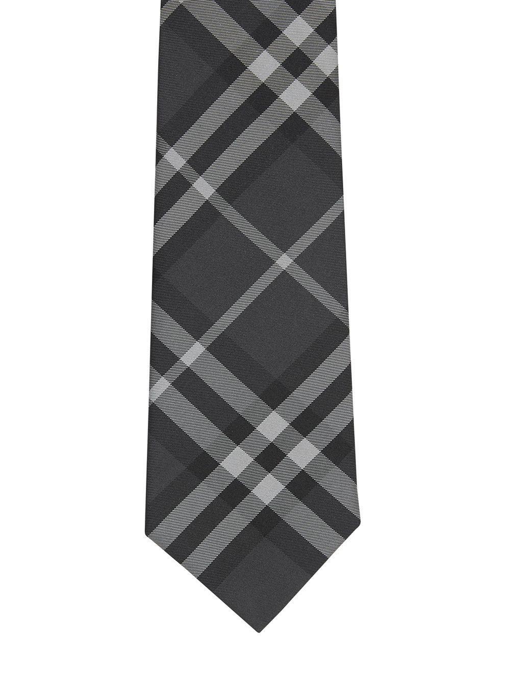 BURBERRY Classic Cut Vintage Check Silk Tie In Charcoal Product Image