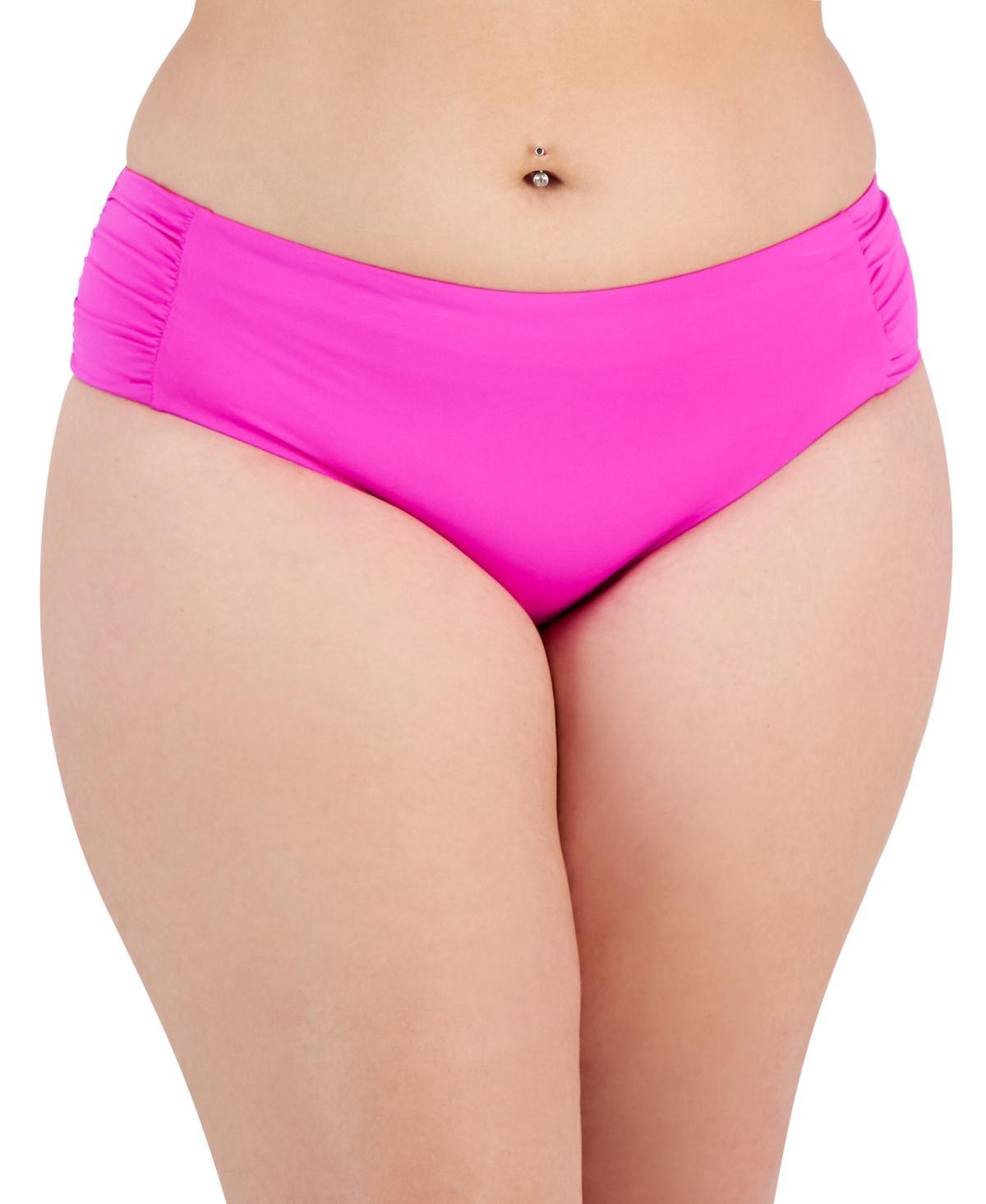 Becca Etc Plus Size Color Code Side-Shirred Hipster Bikini Bottoms Product Image