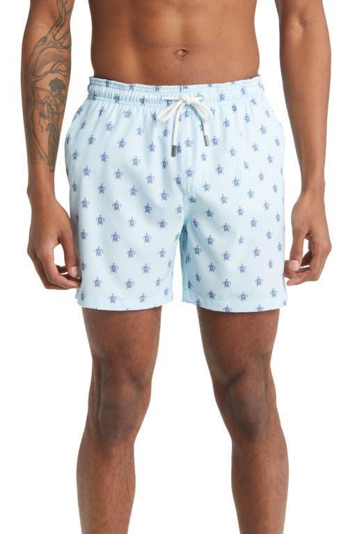 Stone Rose Turtle Print Swim Trunks Product Image