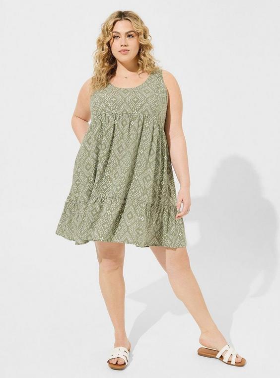 Mini Challis Tiered Tank Dress Product Image