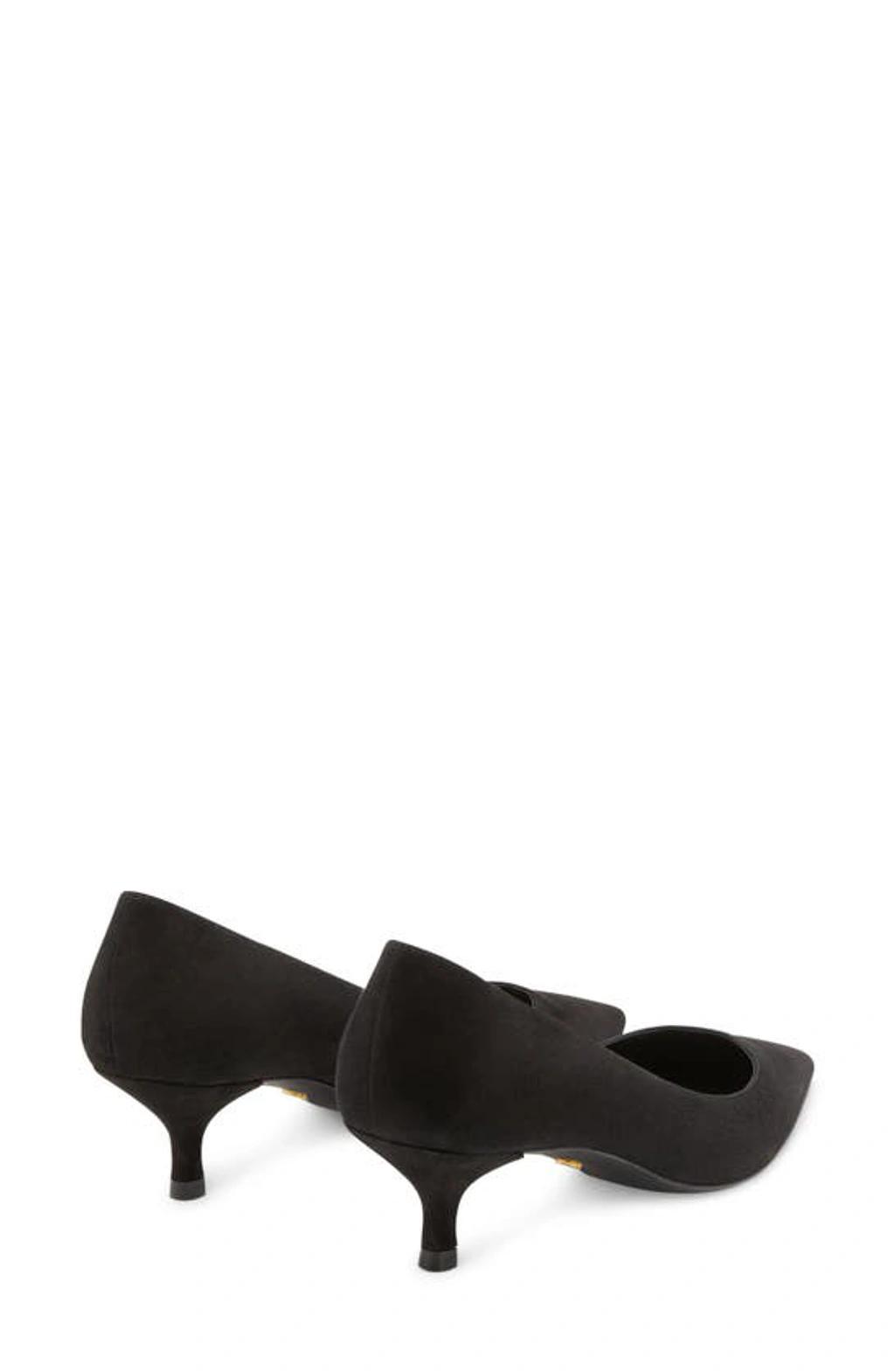 STUART WEITZMAN Kitten Pump In Black Suede Product Image