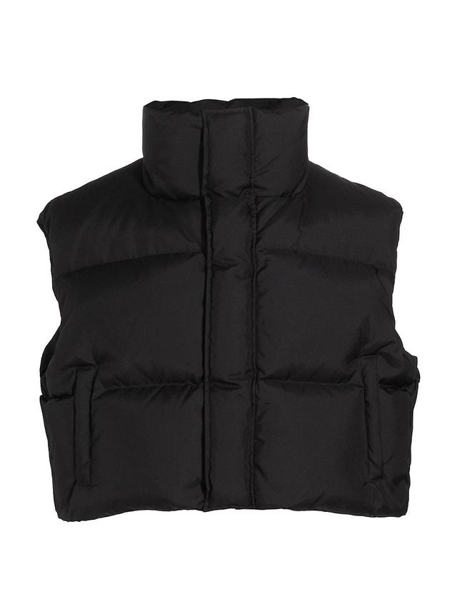 Womens Cropped Puffer Vest Product Image