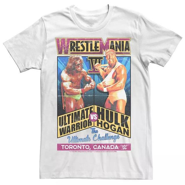 Mens WWE The Ultimate Challenge Wrestlemania VI Poster Tee Product Image