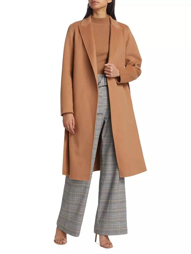 Nora Belted Wool-Blend Wrap Coat Product Image