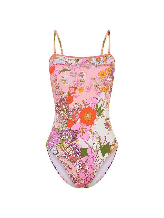 Womens Floral One-Piece Swimsuit Product Image