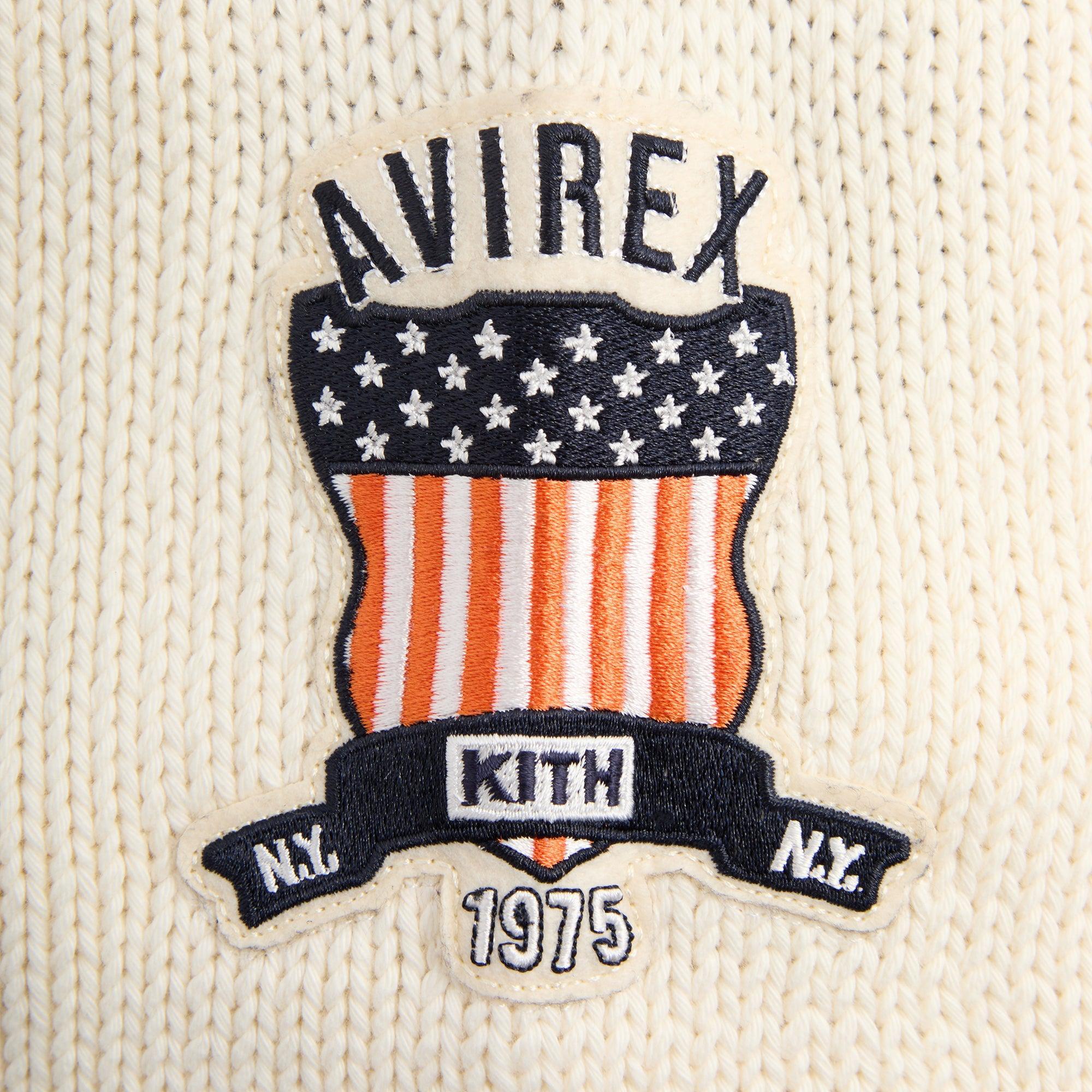 Kith & AVIREX for the New York Knicks Wyona Full Zip Sweater - Black Male Product Image