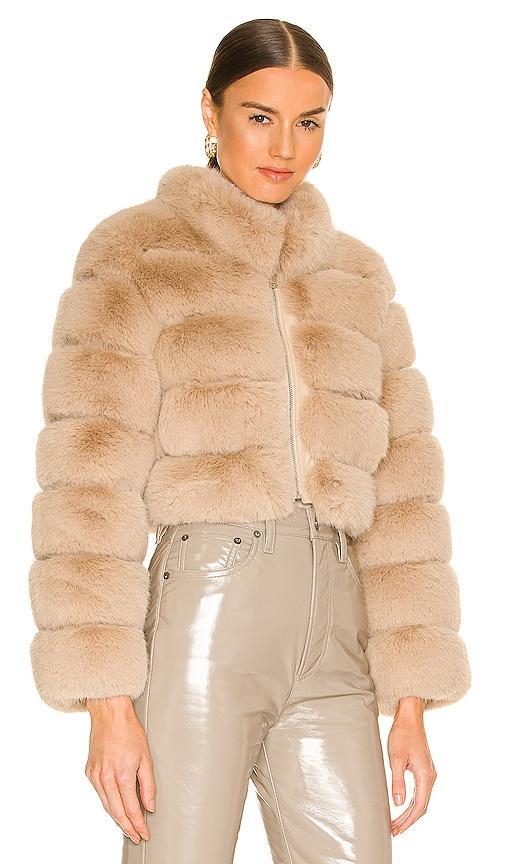 Adrienne Landau Faux Fox Fur Jacket Size L, S. Product Image