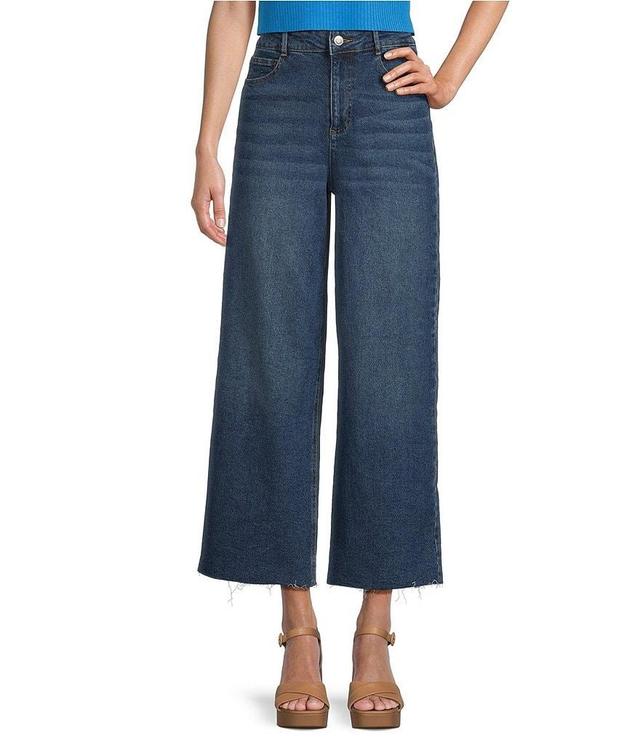 GB Frayed Hem Wide Leg Jeans Product Image