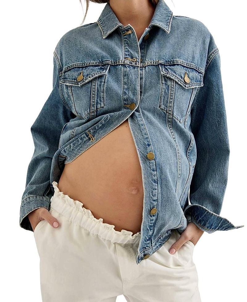 Womens The Classic Maternity Jean Jacket Product Image