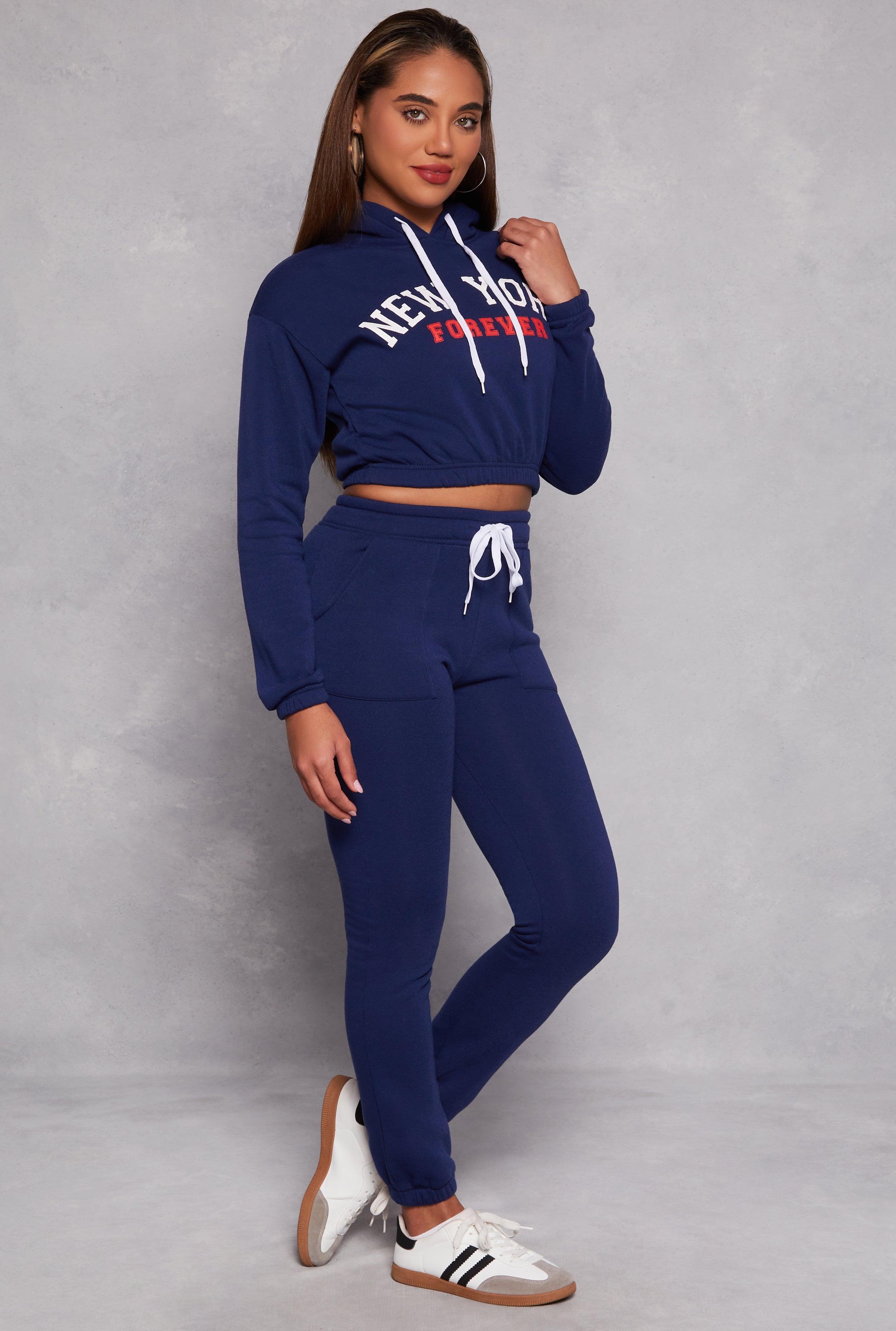 Womens Fleece Lined Drawstring Sweatpants Product Image