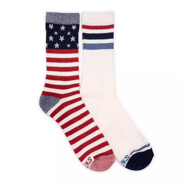 MUK LUKS Patriotic Crew Socks 2-Pack, Womens Product Image