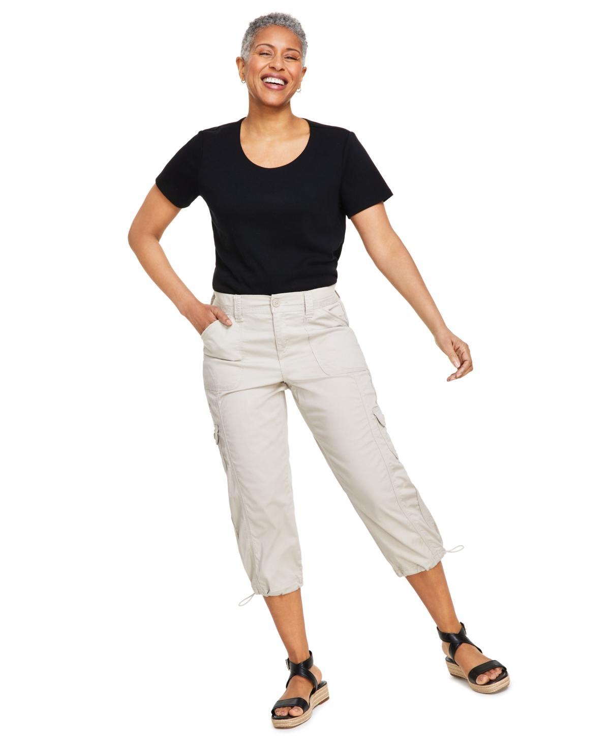 Style & Co Petite Bungee-Hem Capri Pants, Created for Macys Product Image