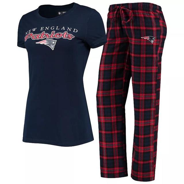 Womens Concepts Sport /Red New England Patriots Logo T-Shirt & Pants Set Blue Product Image