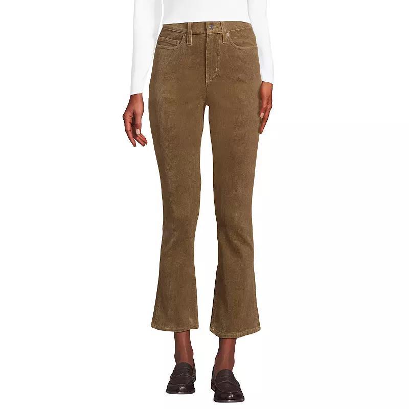 Womens Lands End Corduroy High Waisted Kick Crop Pants product image