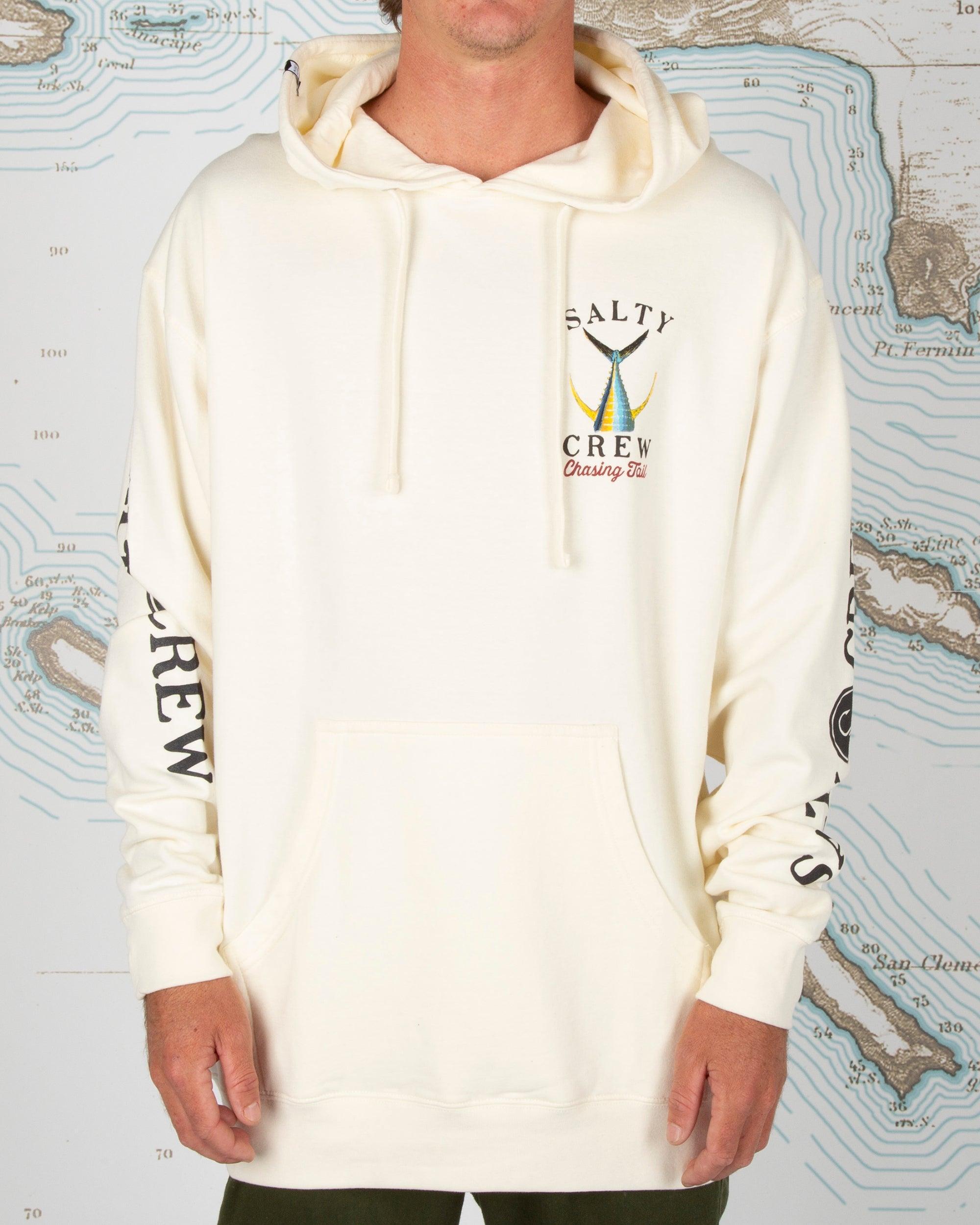 Tailed Hood Fleece Hoodie - Ivory Male Product Image