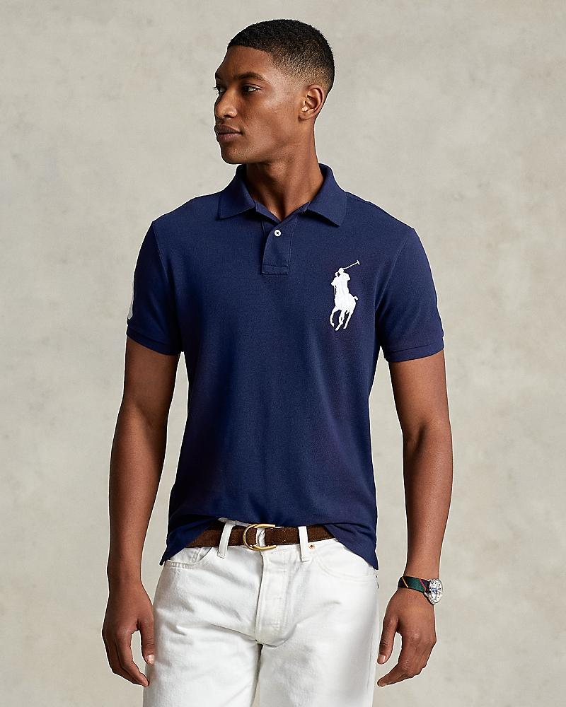 Polo Ralph Lauren Big Pony Custom Slim Fit Mesh Polo Shirt Product Image