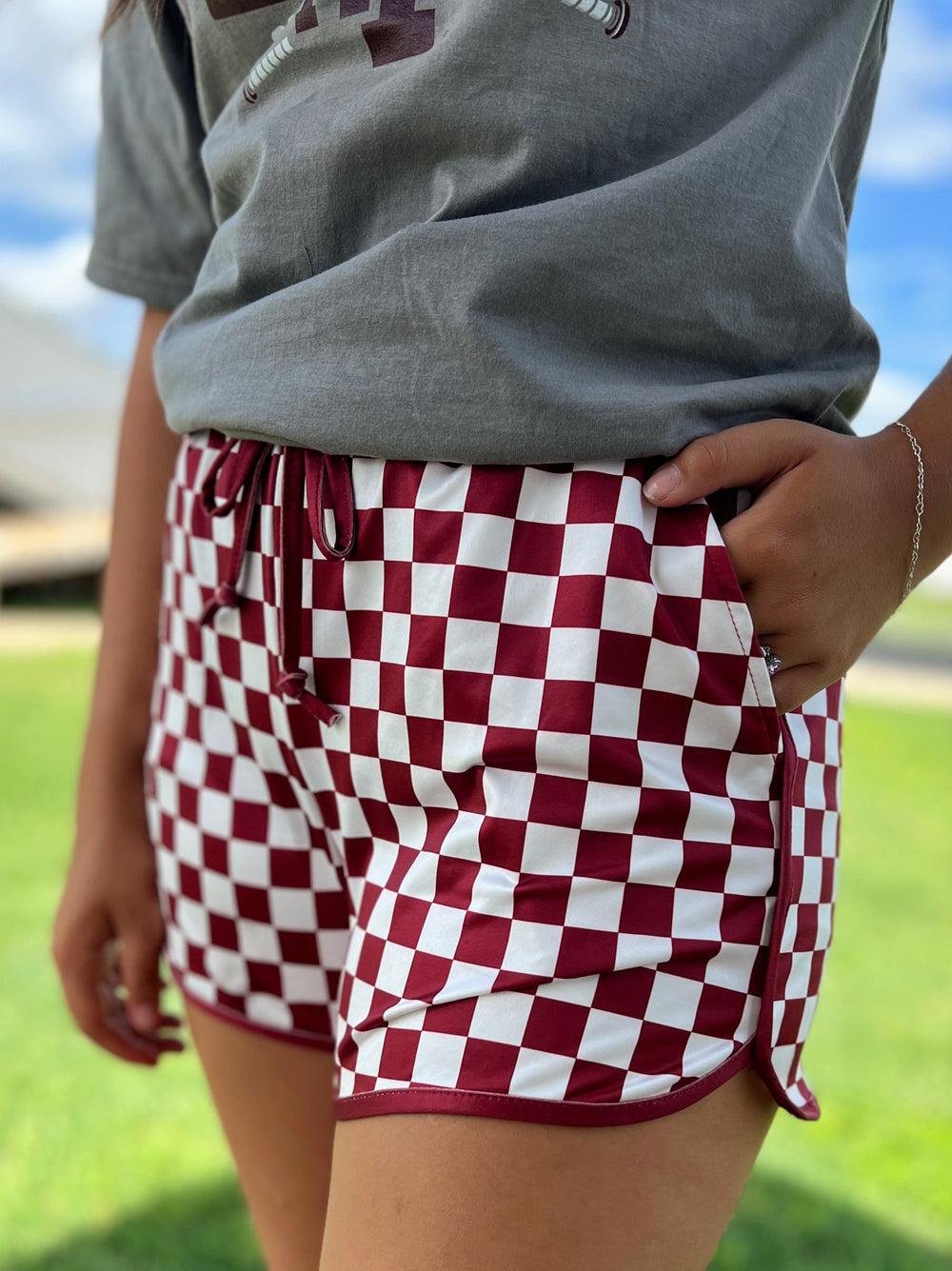 PLUS Sterling Kreek Maroon Pep Rally Shorts Product Image