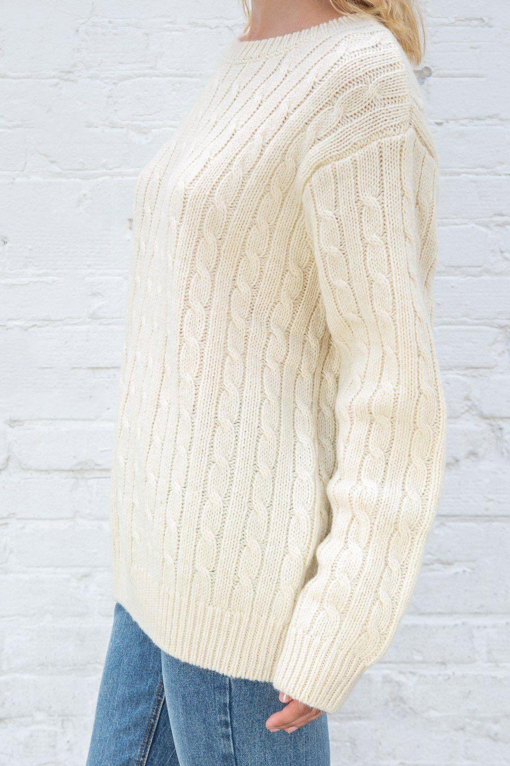 Winona Heavy Wool Cable Knit Sweater Product Image