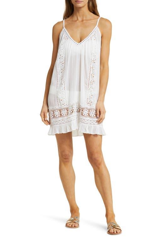 Ramy Brook Laylah Broderie Anglaise Trim Cotton Cover-Up Minidress Product Image