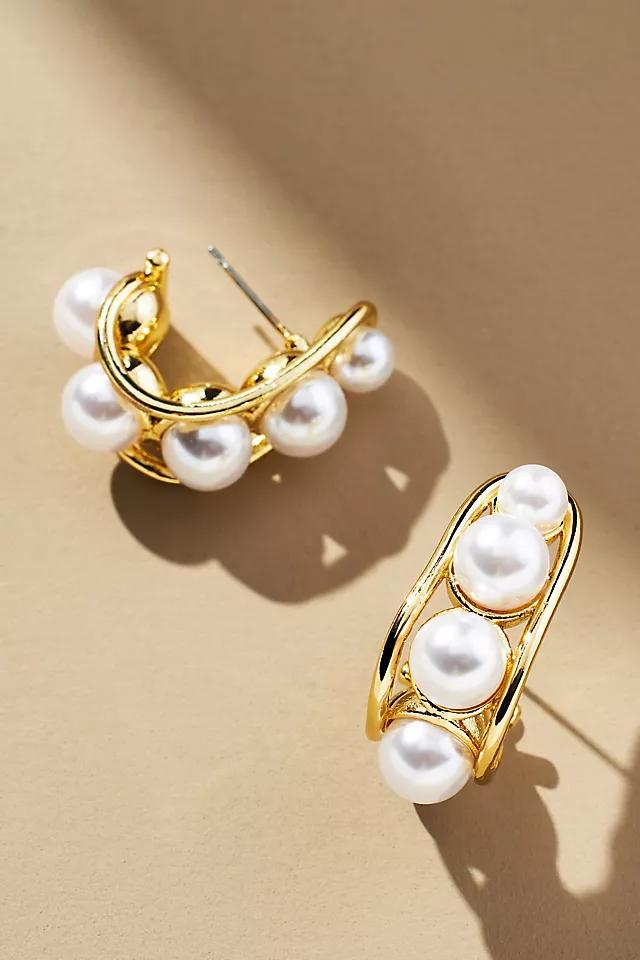 Pivotal Pearl Hoop Earrings Product Image