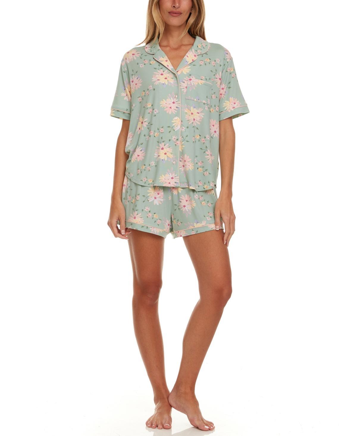 Flora by Flora Nikrooz Womens 2-Pc Gabriella Printed Shorty Pajamas Set Product Image