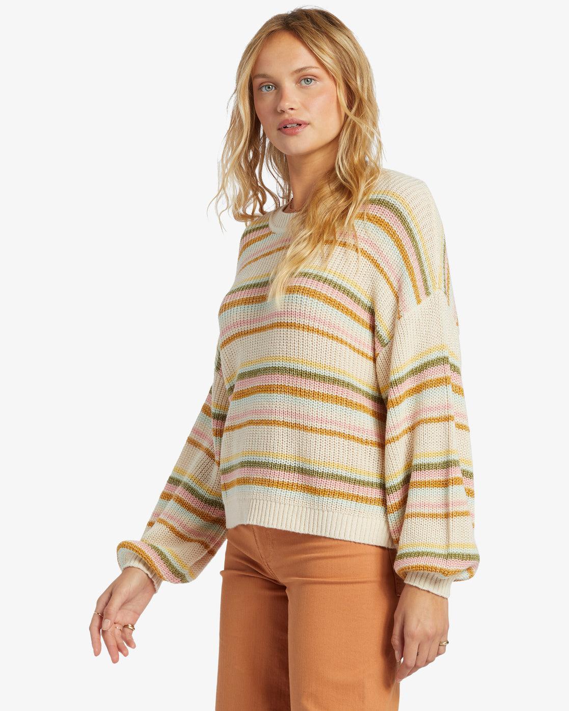 Sheer Love Crew Neck Sweater - Multi Female Product Image