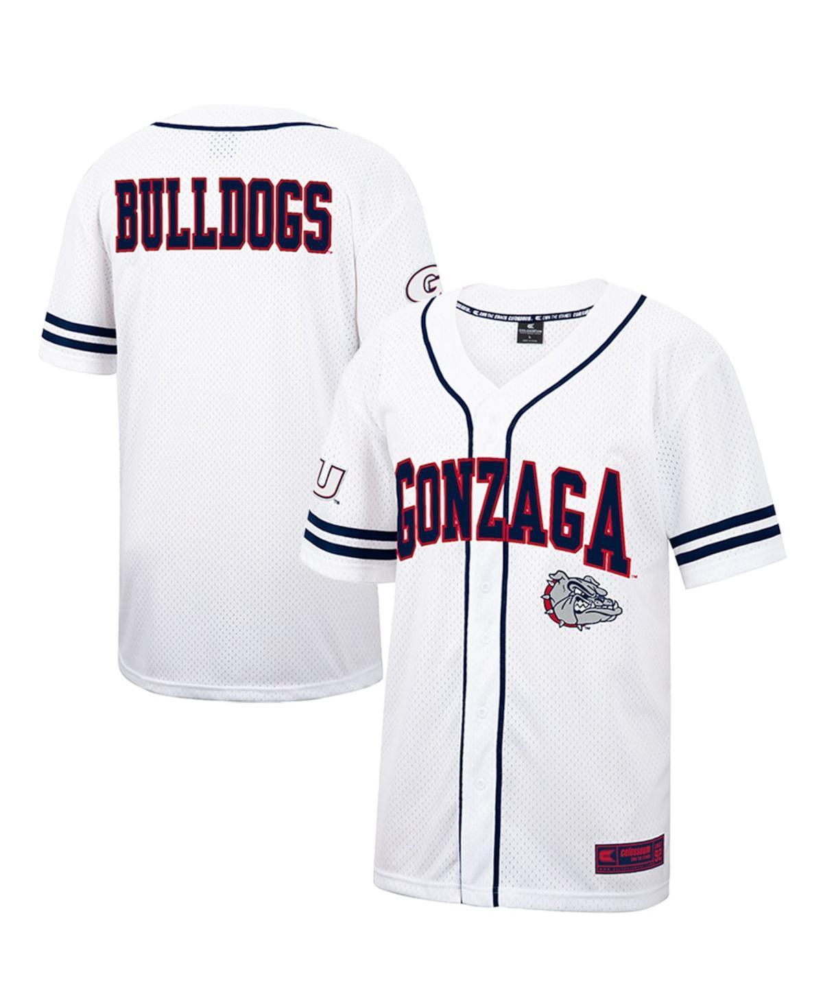 Mens Colosseum White/Navy Gonzaga Bulldogs Free Spirited Baseball Jersey Product Image