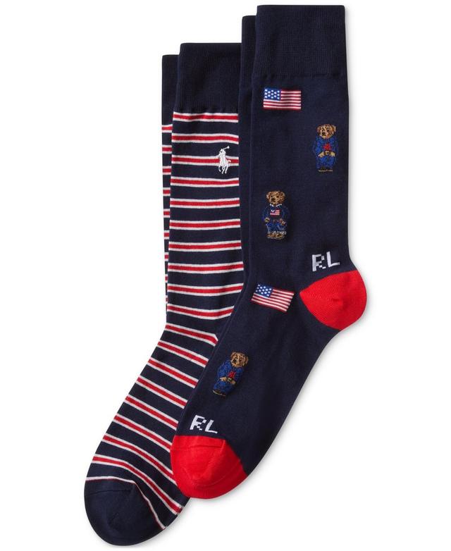 Polo Ralph Lauren Mens 2-Pk. Americana Bear Socks Product Image