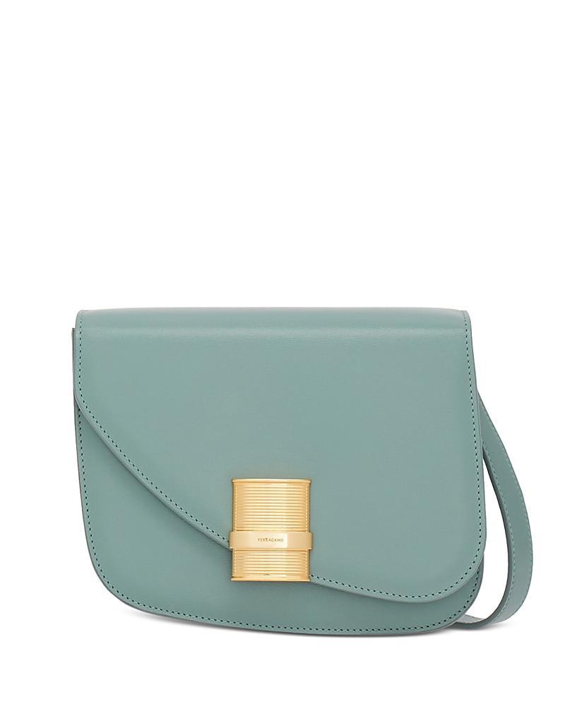 Ferragamo Fiamma Asymmetric Leather Crossbody Product Image