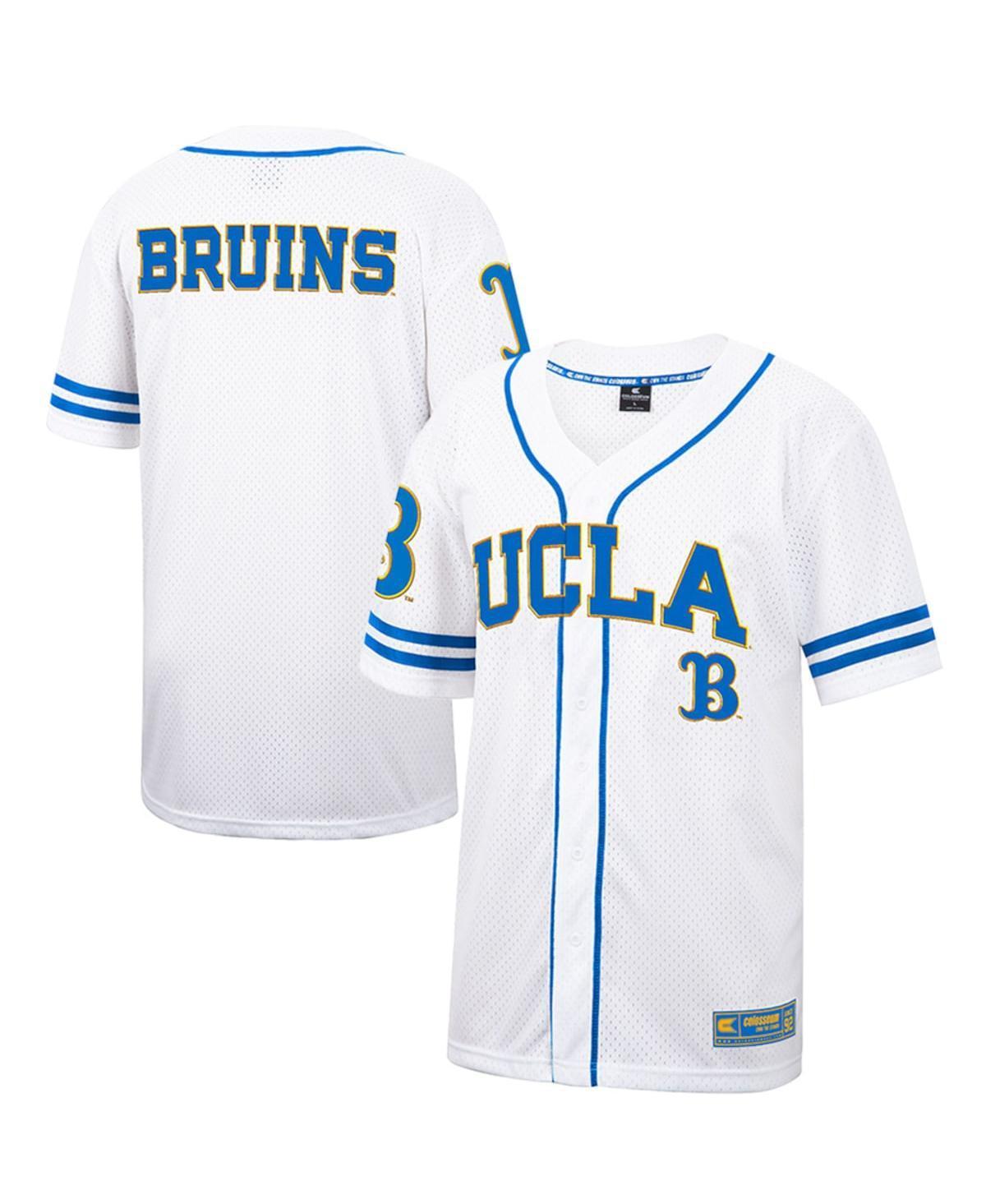 Mens Colosseum White Ucla Bruins Free Spirited Mesh Button-Up Baseball Jersey - White Product Image