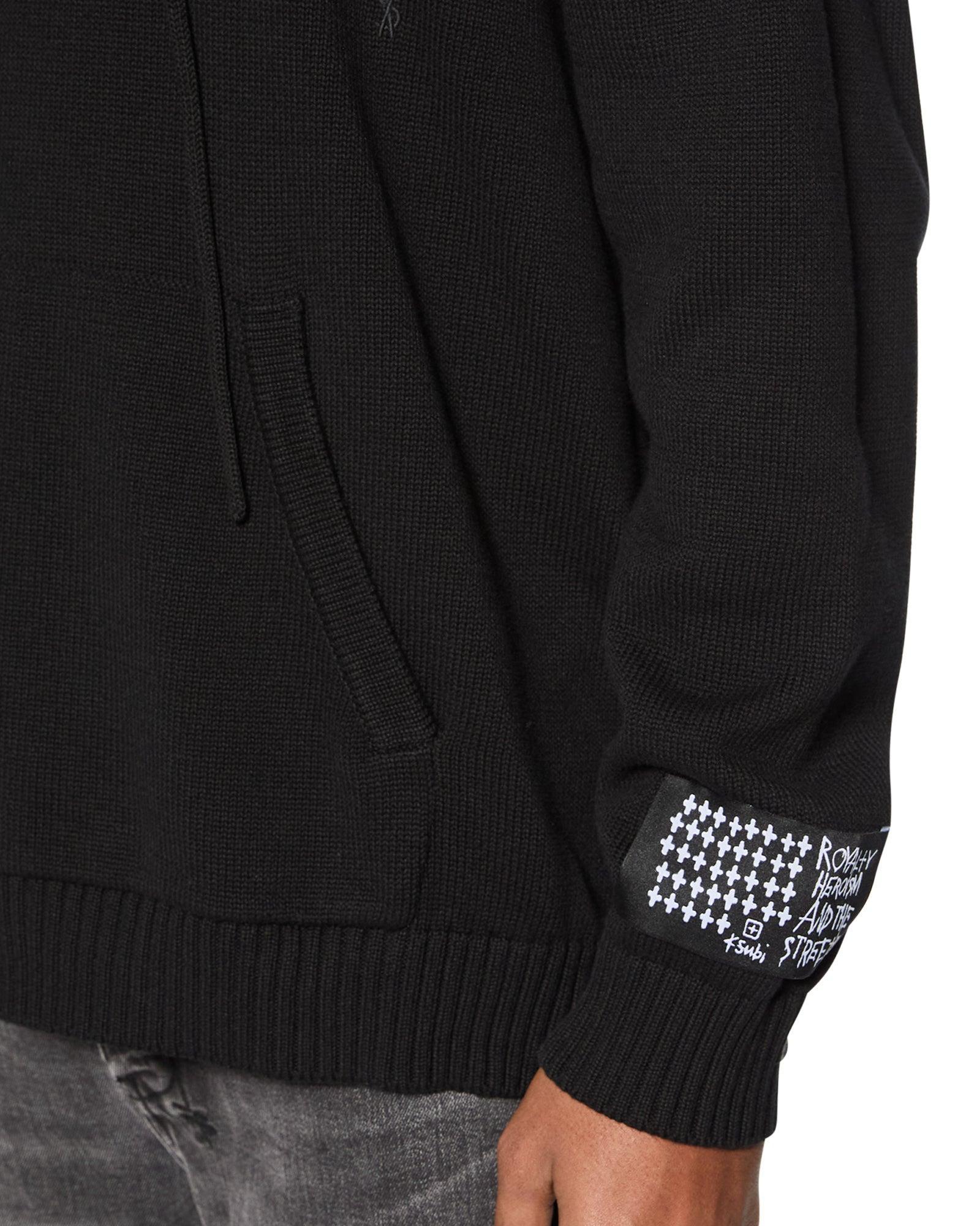 1999 KNIT HOODIE BLACK Male Product Image