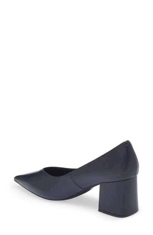 JEFFREY CAMPBELL Hourglass Pointed Toe Pump In Navy Product Image