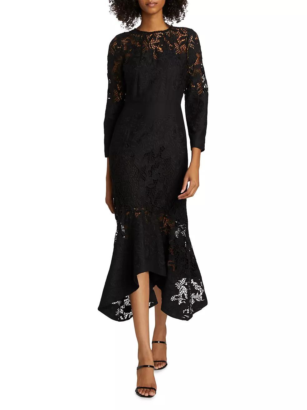 Guipure Lace Trumpet Cocktail Dress Product Image