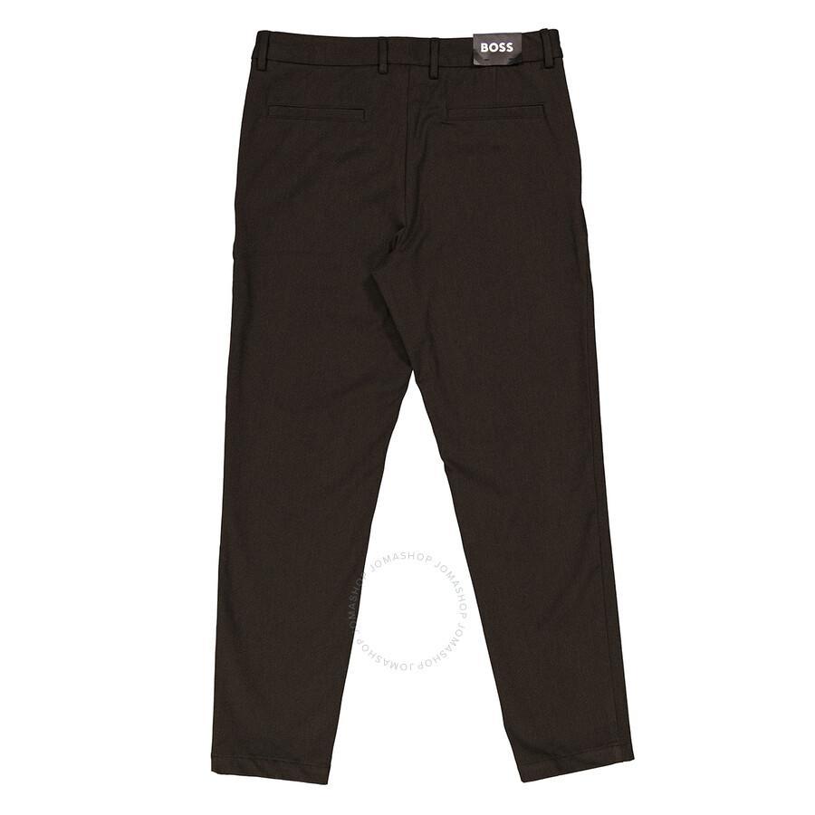 Black Kane Micro-patterned Stretch Slim-fit Trousers Product Image