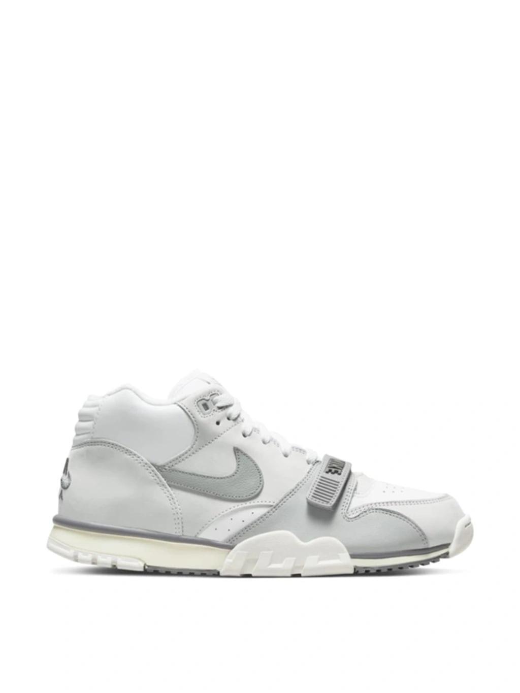 Air Trainer 1 Leather High-top Trainers In Grey Product Image