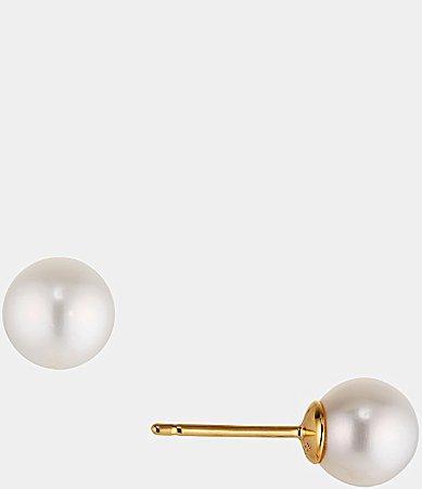 Nadri Cultured Freshwater Pearl Small Button Earrings - Female Product Image