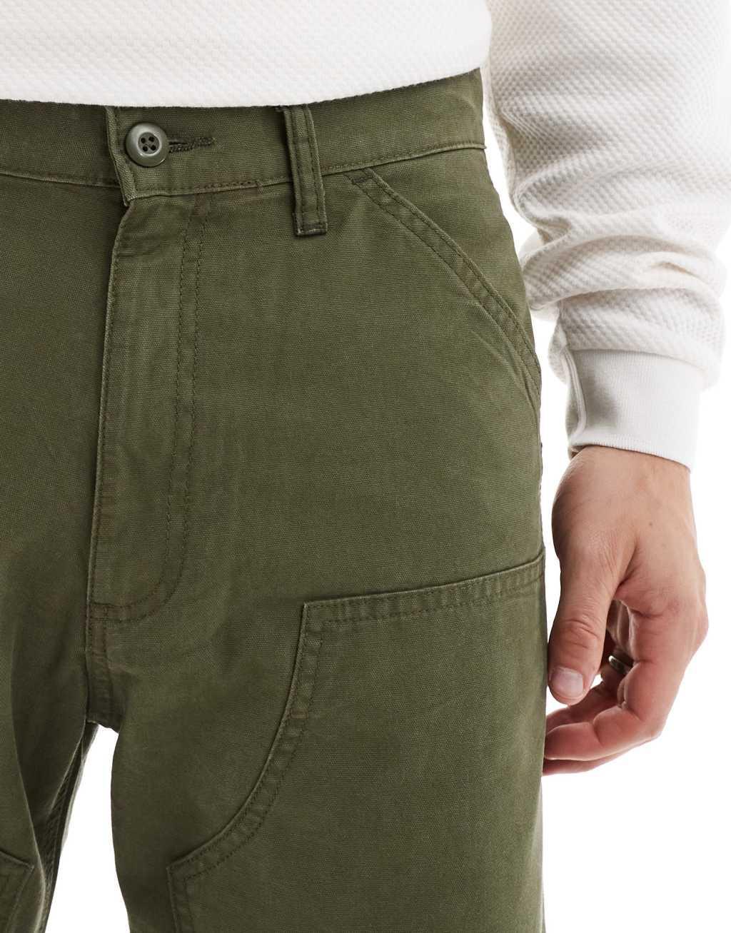 Jack & Jones loose fit painter pants in khaki  Product Image