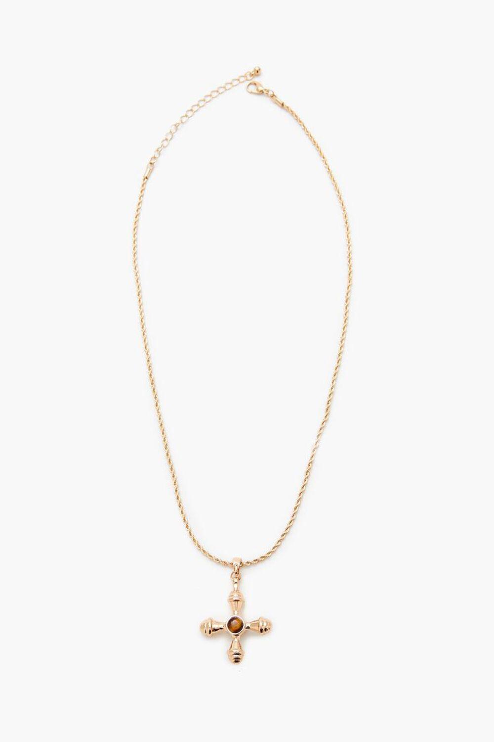 Faux Stone Cross Necklace | Forever 21 Product Image