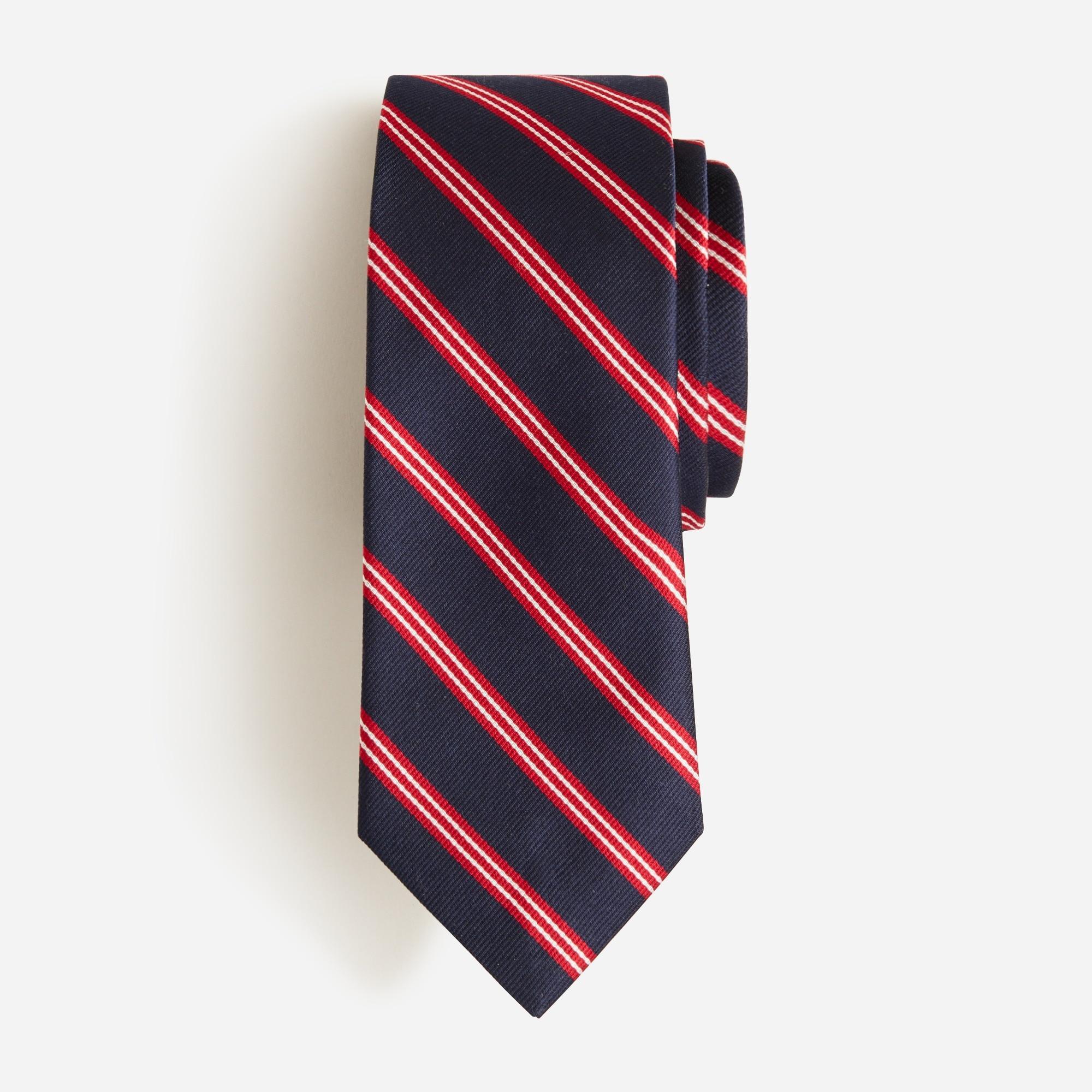 English silk tie in stripe Product Image