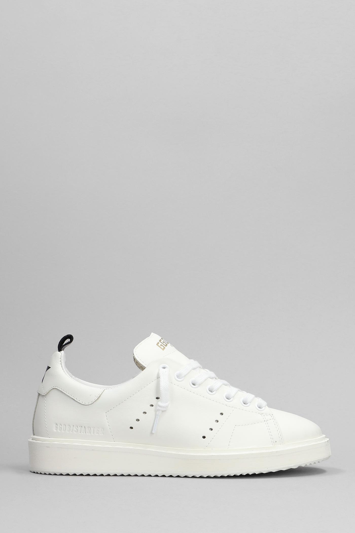 Starter Sneakers In White Leather Product Image