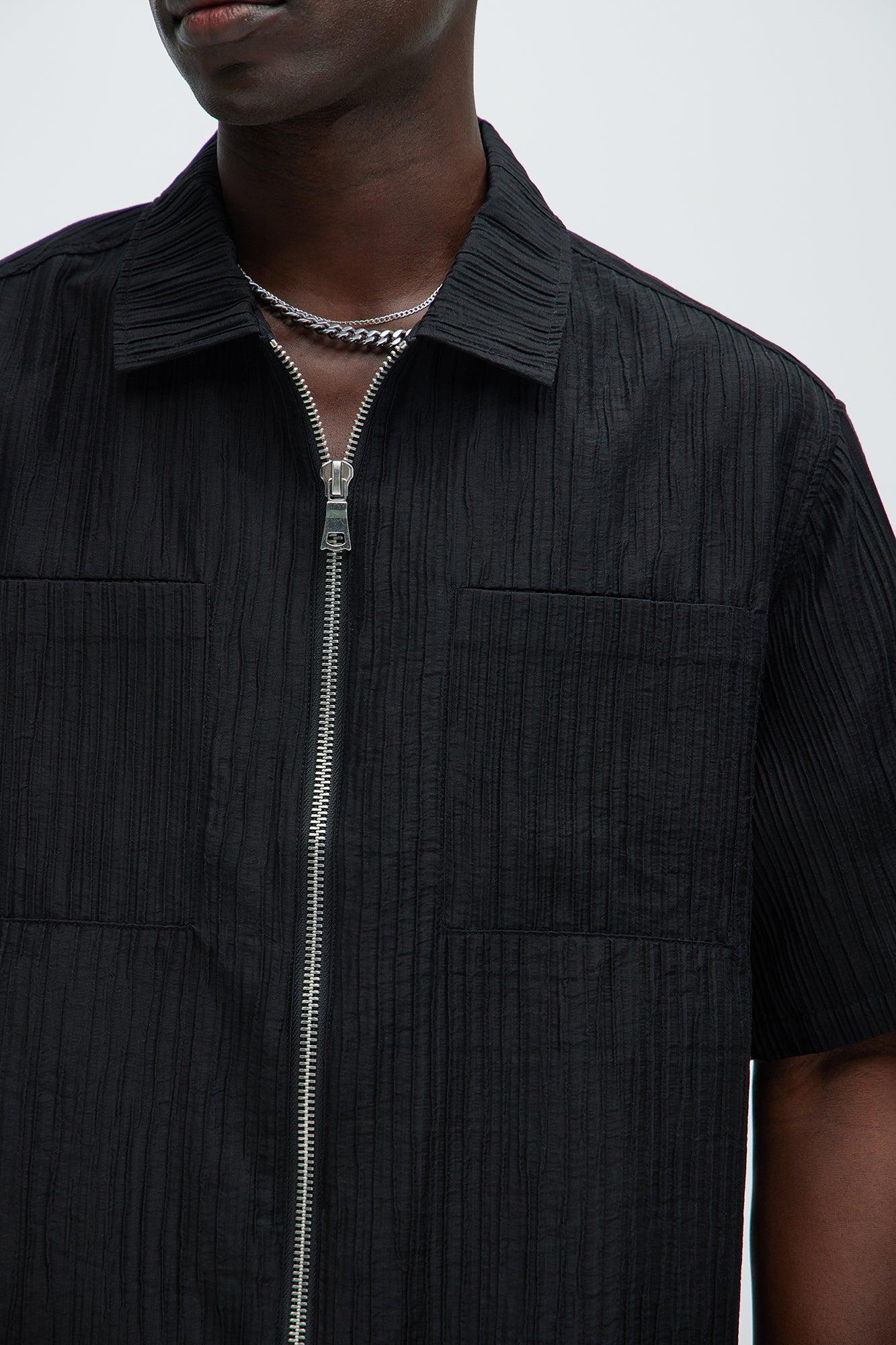 Niles Textured Shirt - Black Product Image