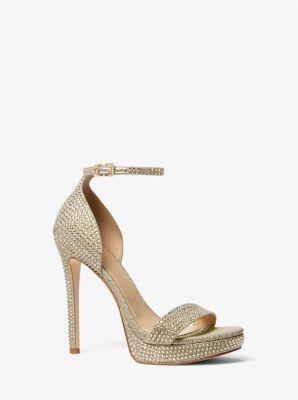 Womens Jordyn 121MM Metallic Crystal-Embellished Platform Sandals Product Image