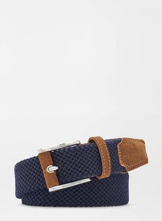 Peter Millar Mens Skyline Woven Belt | Color: Navy | Size: 40 Product Image